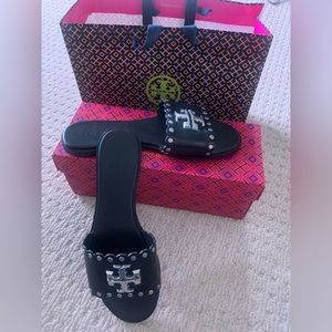 Tory Burch NIB Sz 8.5 Everly Slide Paris Nappa